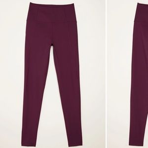 Girlfriend Collective plum compression leggings
